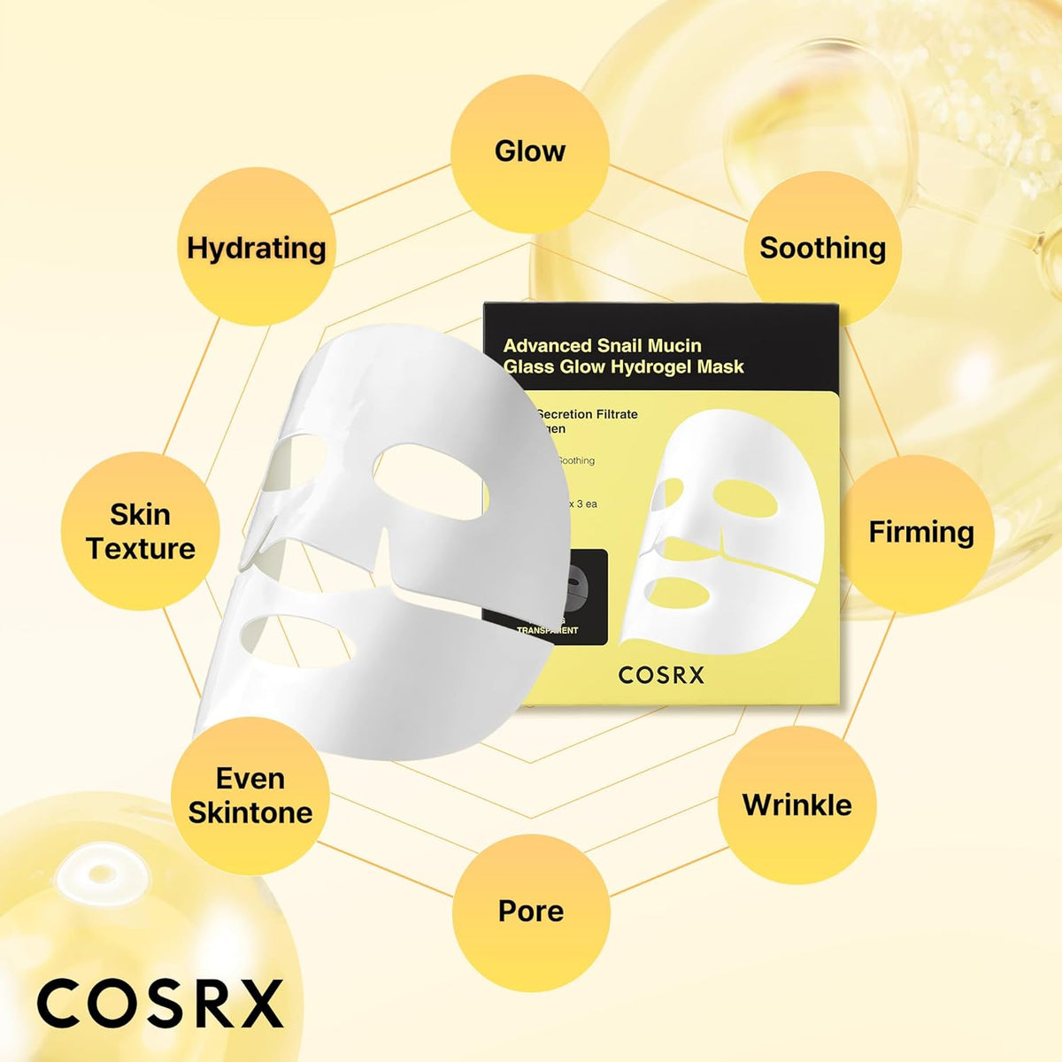 Cosrx Advanced Snail Mucin Glass Glow Hydrogel Mask