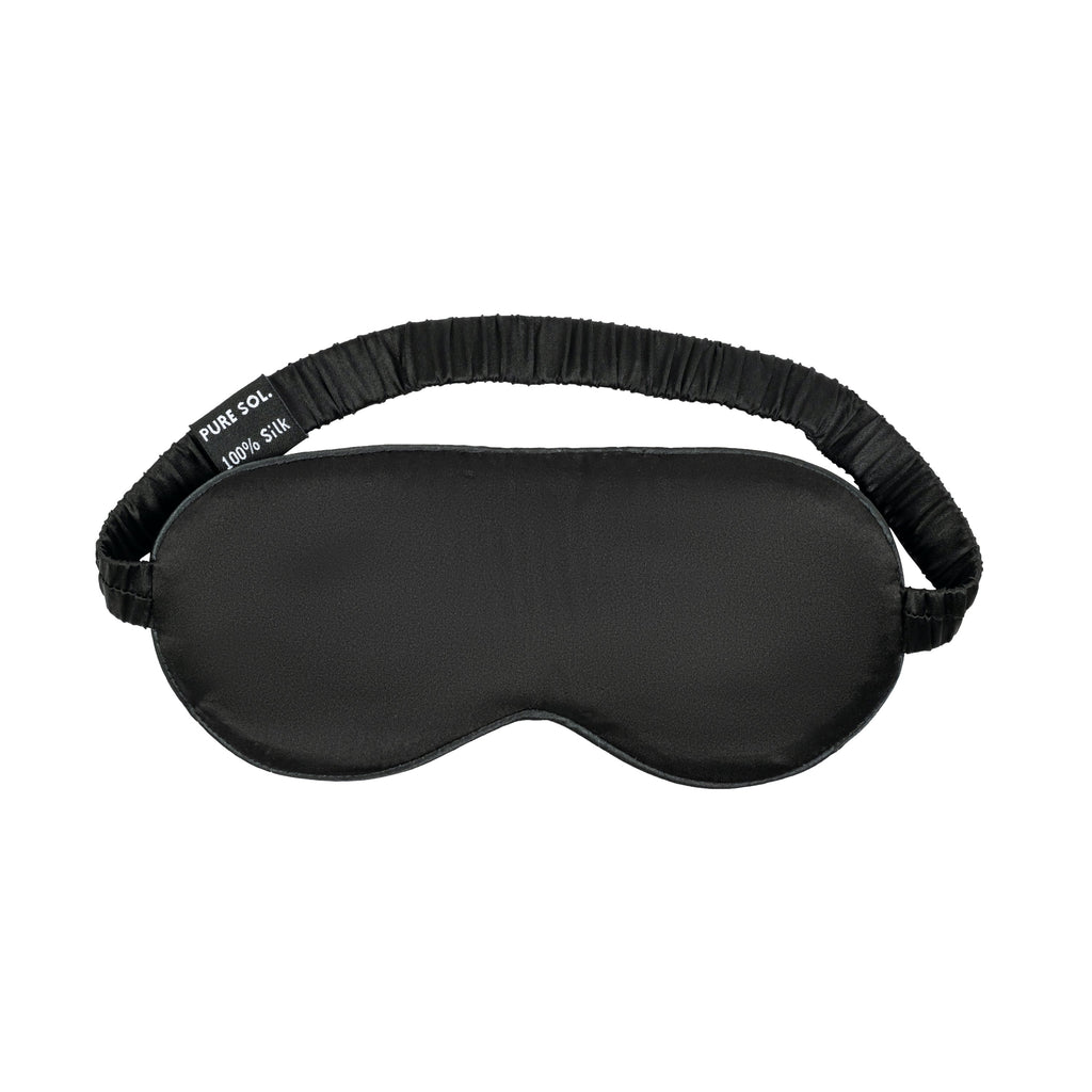 PURE SOL. Beauty Silk Sleep Eye Mask- Black Onyx